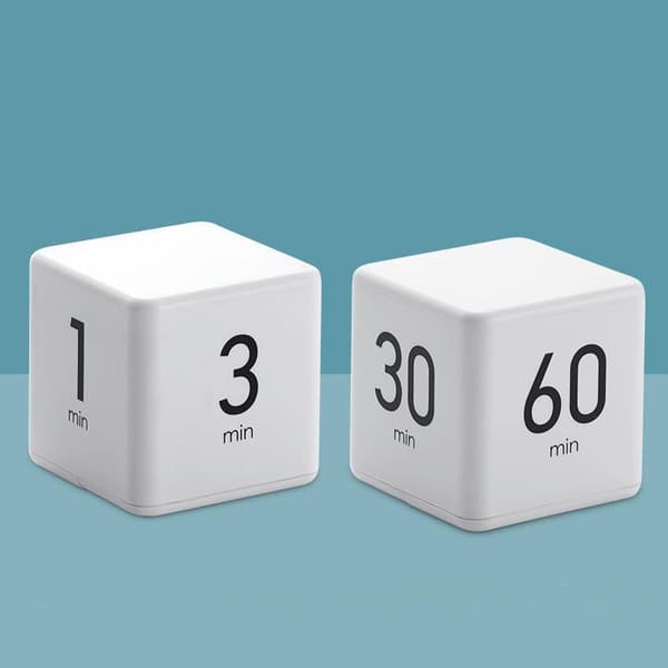 Timer for barn, treningstimer, gravitasjonssensor, timer for tidsstyring og nedtellingsinnstillinger (15-20-30-60 minutter, hvit)CJY