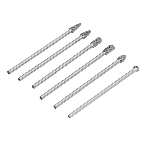 6 stk 85HRA sylinderhode portingsett wolframkarbid bor sett die grinder bits