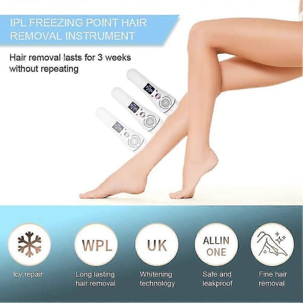 Professionel IPL Smertefri Epilator til Krop og Ansigt (Hvid)