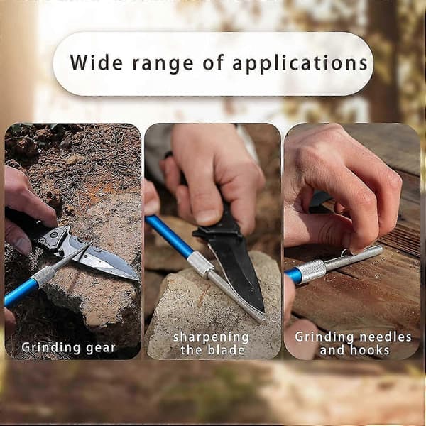 2 pcs Portable Diamond Mounted Tip Grinder Diamond Sharpener for Knives Hunting Kitchen Knives CJY