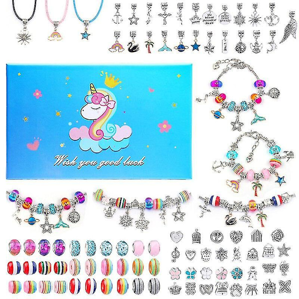 Advent Calendar 2022 Christmas DIY Unicorn Charms Bracelet Countdown To Christmas Unique Charms Jewelry Set For Kids Girls