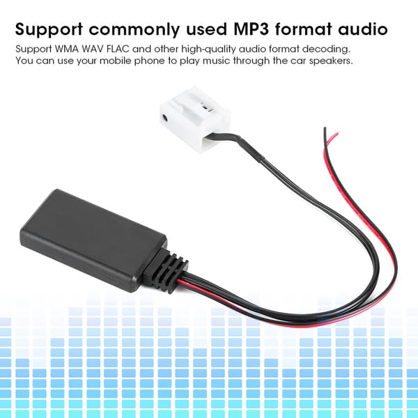 Bluetooth-biladapter kompatibel med E60 E61 E62 med 12-polig AUX-IN-kabel – max.
