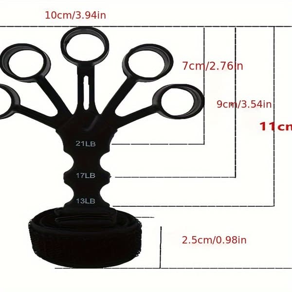 5-Finger Fingertränare Handledssträckare 【Sort】