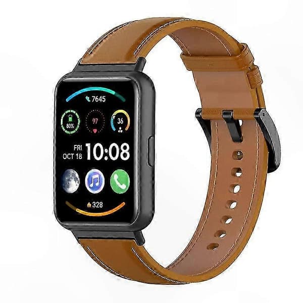Ægte læder justerbar håndledsrem til Smart Watch Fit 2 erstatningsrem Multicolor