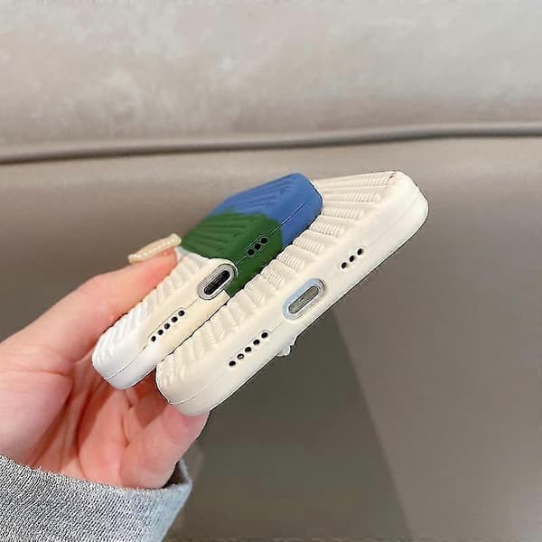 For Iphone 12 Pro Max Silikondeksel med sildebensmønster (hvit)