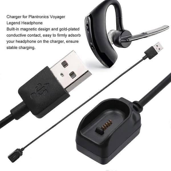 Opladerkabel til Plantronics Voyager Legend med USB-interface Hovedtelefonoplader