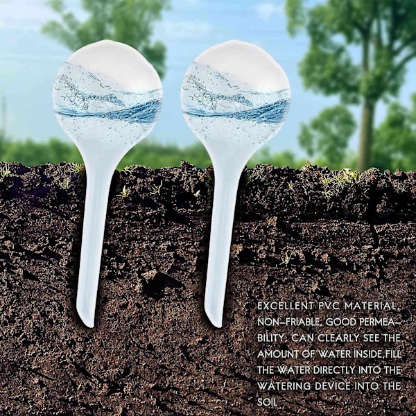 12 stk. automatiske vandingskugler i plastik til planter, selvvandende