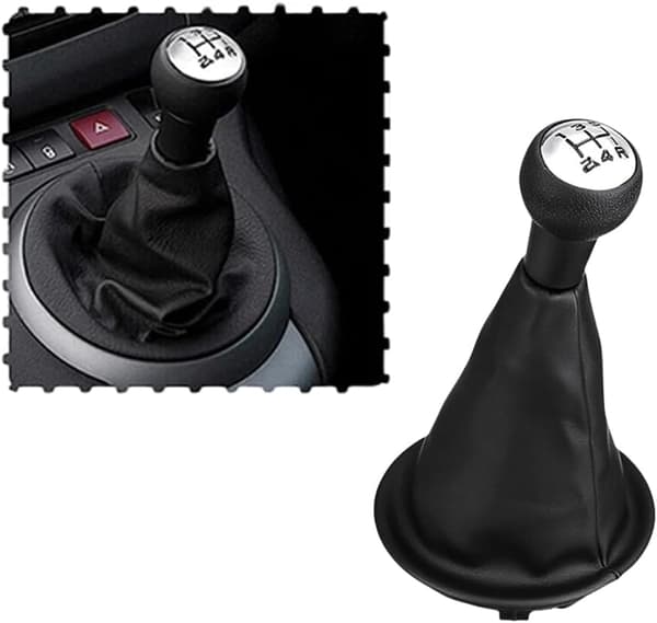 Gearknop Manchet til Citroën Berlingo Multispace 2008-2018, 5-trins støvbeskyttelse sort læderrammesæt reservedel A