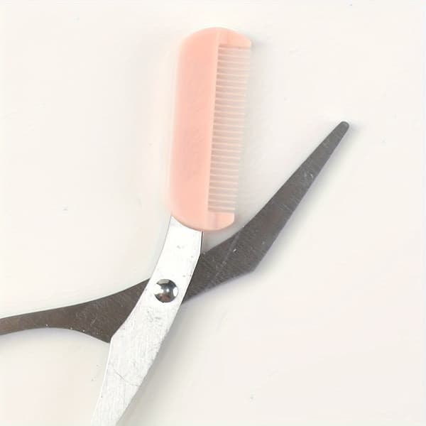 Ambidextriska ögonbrynstrimmer med inbyggd kam, rostfritt stål, precisionsgrooming language one-size