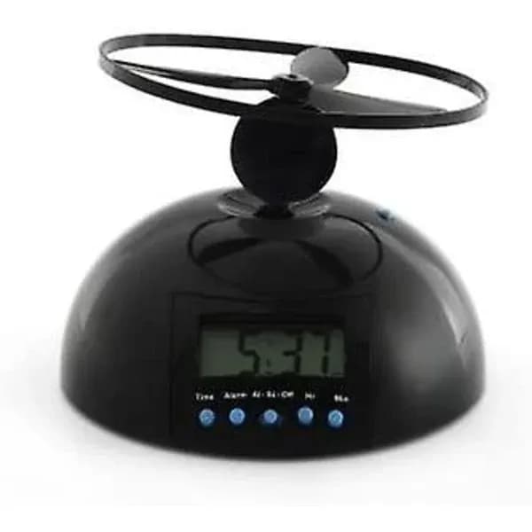 New Digital LED Alarm Clock Gadget Flying/Rolling Helicopter Hacker Propeller Clock Creative GiftCJY
