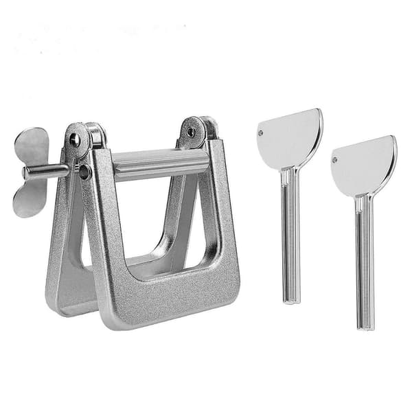 3 stk. tannkremklemmer i metall for tannkrem