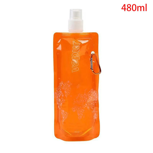 350 ml/480 ml Bærbar Ultralett Sammenleggbar Vannpose Auburn