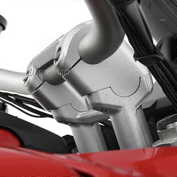 For DUCATI MULTISTRADA V4 Multistrada V4 Ny Motorsykkel CNC Aluminium Sølv Styre Riser Bar Mount Håndtak Klemme Montering