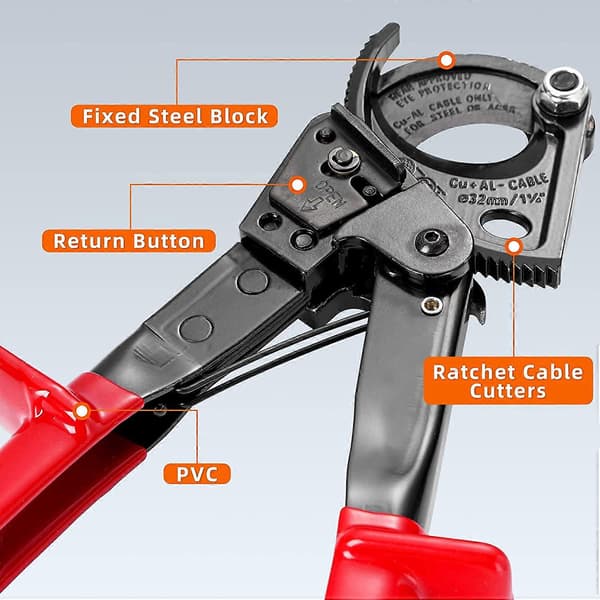 Skrallekabelkutter, HS325A aluminium kobber skrallekabelkutter, skrallekabelkutter