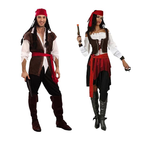 Voksen piratkostume mænd/kvinder piratkostumer