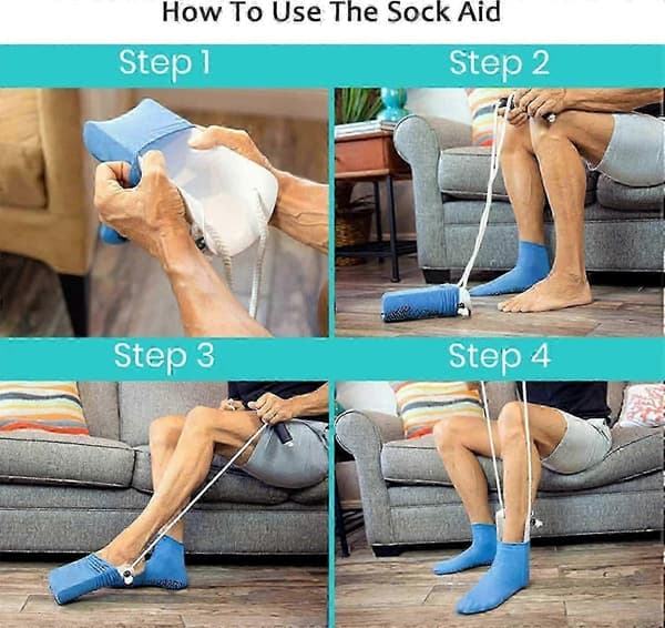 Sock Aid for Putting On and Taking Off Socks, Flexible Sock Aid, Adjustable Sock Puller CJY