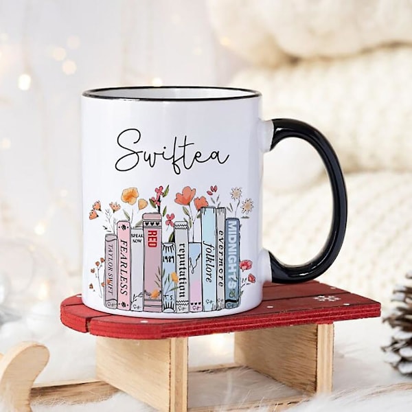 Taylor Swift album kaffekopp for sangerfans, tekopp merch for fans Swiftie kvinner og jenter