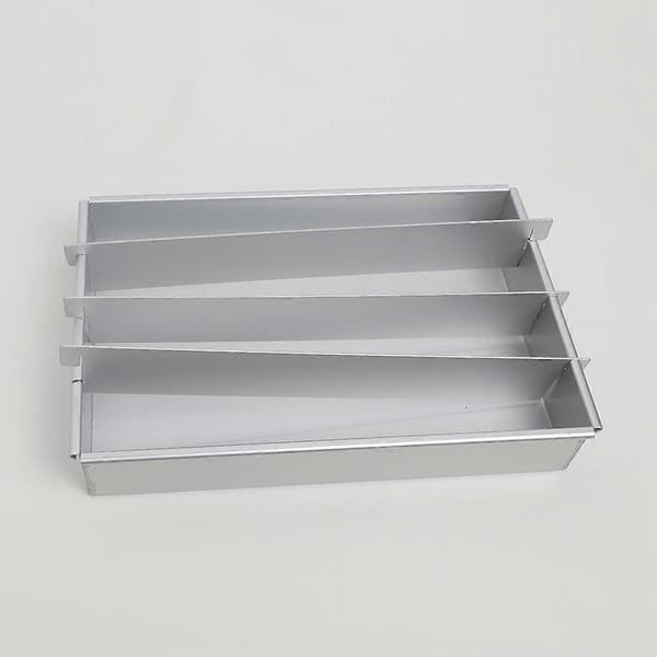 Battenberg kakeform, kommersiell vekt anodisert aluminium, sølv A Silver