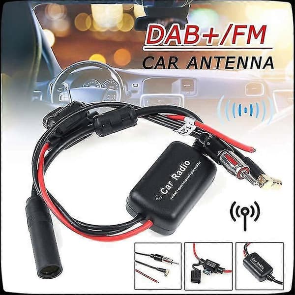 Universal DAB+ FM Bilantenne Antenne Splitterkabel - Tilbehør til Digital Radioforsterker