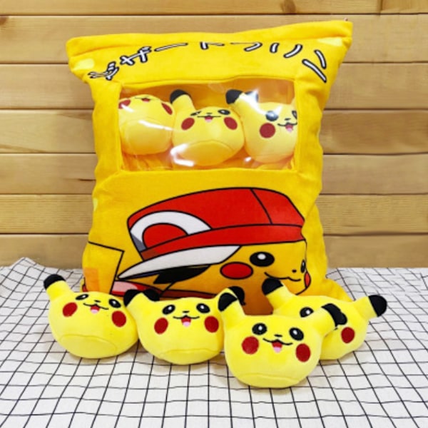 8 stk. Yummy plys A pose af snackpuder Dyre dukker Legetøj Pude Børnegaver Pika Pika 45CM*35CM