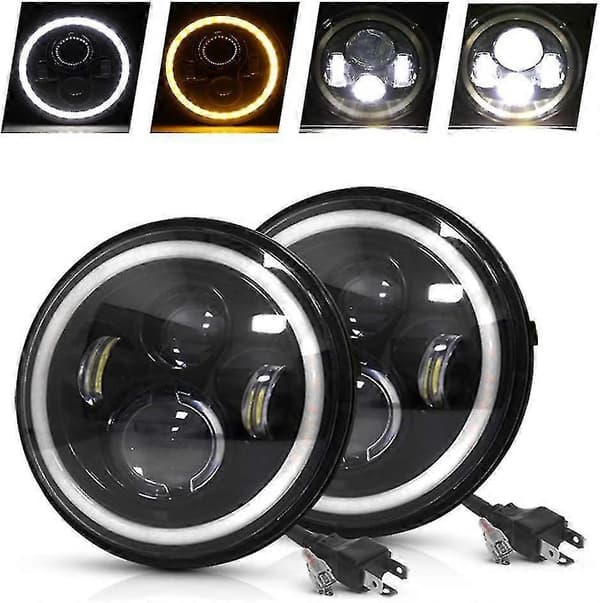 7-tommers godkjent rund LED-frontlysring projektorfrontlys Angel Eye Ring