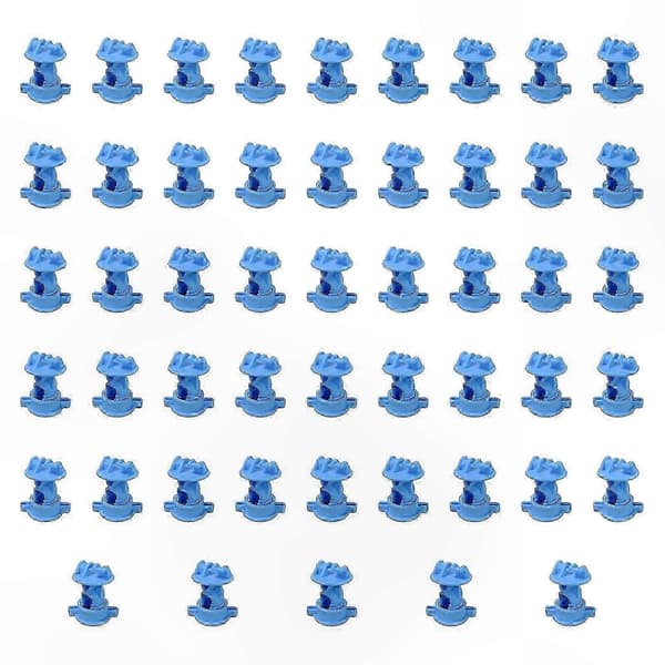 50-paknings isolatorer for 9,5 mm stenger, klips for elektrisk gjerdetråd, tilbehør til husdyrbeite