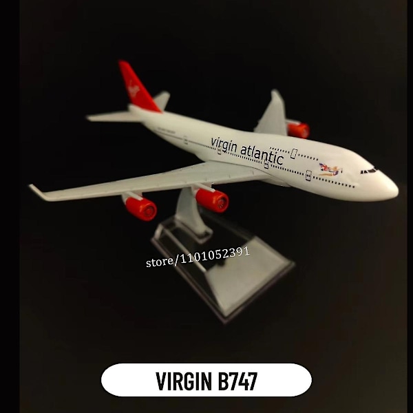 1:400 Mittakaavan Metallilentokoneen Jäljennös Dhl Boeing 757 Lentokone Valettu Mallilentokone Kotitoimiston Pienoislelut Lapsille - Täydellinen 119.Virgin B747