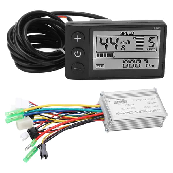 Elektrisk cykel Brushless Controller Kit med 36V/48V 250W/350W Motor och 15A LCD866 Display Panel 0.4