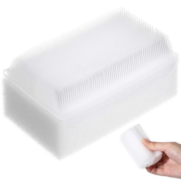Silikon kroppsskrubbare Wilbarger borstborste sensorisk bearbetningsstörning sensoriska problem borste taktil borste White 8.00X4.70X3.60CM