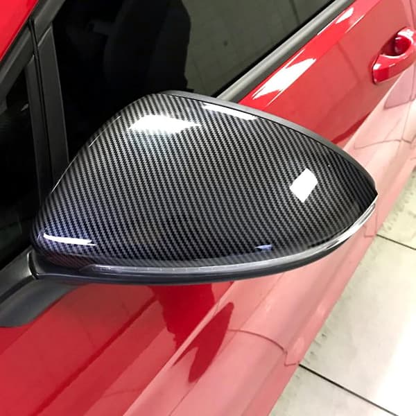 Kolfibertextur backspegelkåpa, kompatibel med Golf MK7 MK7.5 Golf 7 R 2013-2020