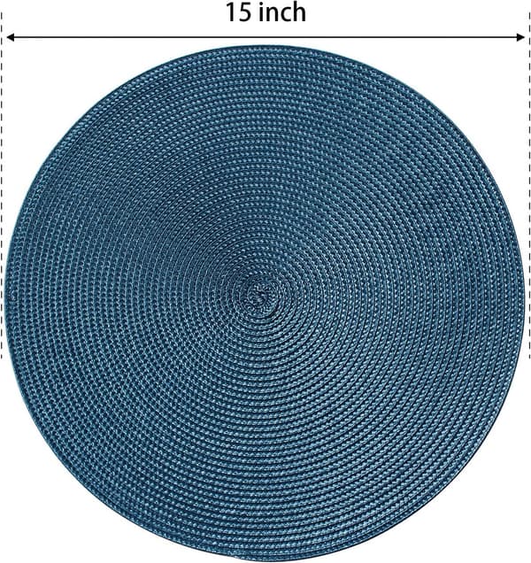 Set med 6 flätade bordstabletter - tvättbara och halkfria
