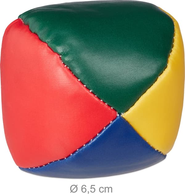 Jongleringsbollar - set om 5 - Ø 6,5 cm