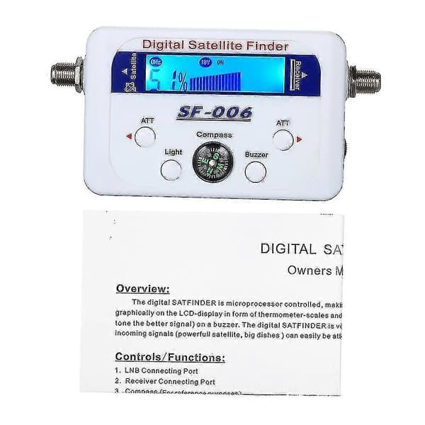 Digital satellitfinder satellitsignalmeter mini digital satellitsignalfinder meter med LCD-display digital satfinder med kompas