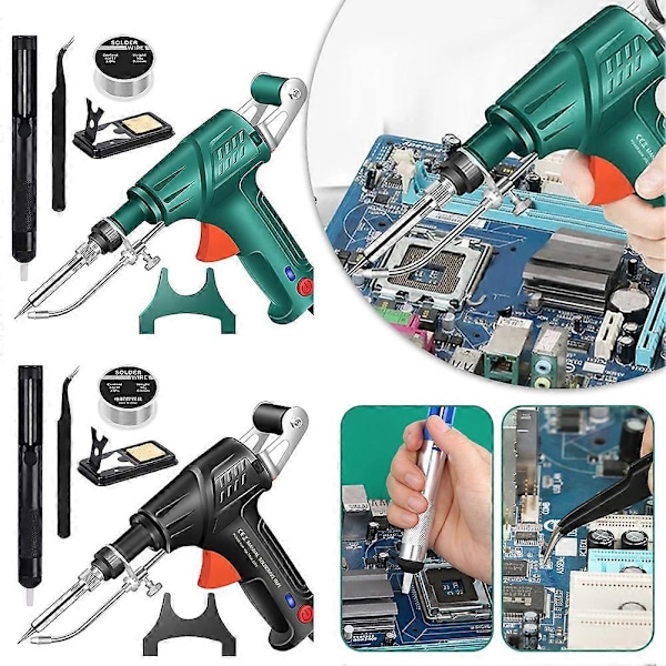 Multifunktionell Lödkolv Lödningsmaskin Set Intern Uppvärmd Industriell Svetsverktyg för Reparationer Hem DIY BK Externally heated AU Plug