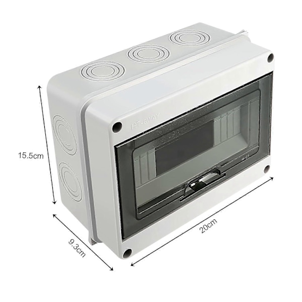 Vattentät Kopplingsdosa, IP65 8-MODULER Elektrisk Kopplingsdosa, Vattentät Elektrisk Kopplingsdosa för Utomhusbruk, Kontrollskåp, Kopplingsdosa för Utomhusbruk