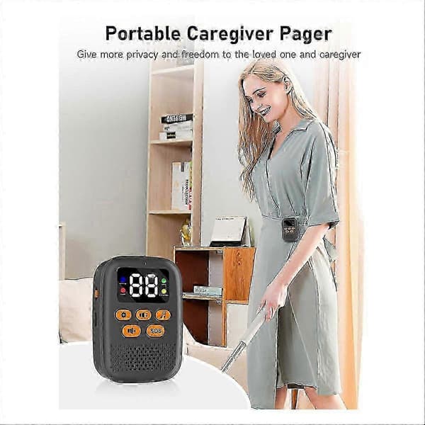 Trådløs plejer-pager med vibration til ældre 3ytrd