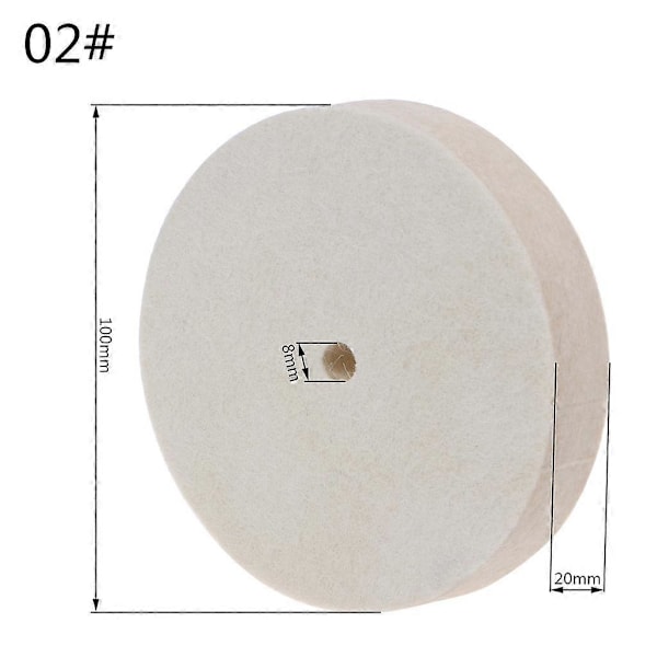 2/4 Tum Poleringsslipning Ullfilt Hjul Polermaskin Slipskiva Pad F 4 inch
