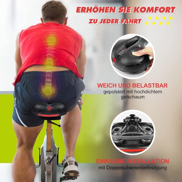 Cykelstol, ergonomisk vandregel sæde hult dobbeltfjeder Sh