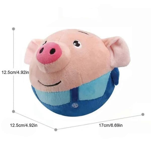 Active Moving Plush Pet Toy, Interactive Bouncing Balls Sound Electronic Dog ToyCJY Blue