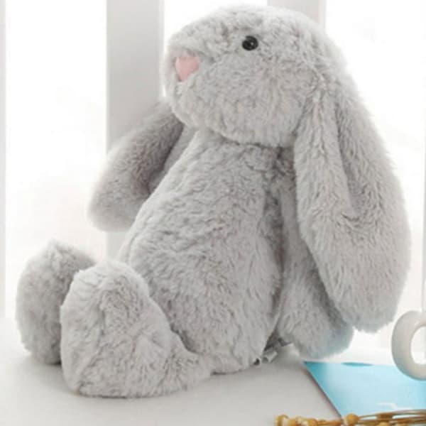 Jellycat Pehmolelu, Jellycat Bashful Bunny Pehmolelu, Pehmeäkorvainen Pehmolelu – 33 cm Harmaa-FX- grey