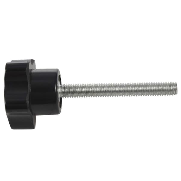 6 stk M6 x 50 mm låsende stjerneformet plasthode med utvendig gjengeknapp Silver Black
