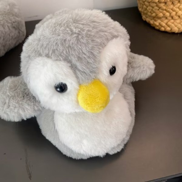 Naisten tossut Söpöt pingviini-eläintossut harmaa koko 35-38