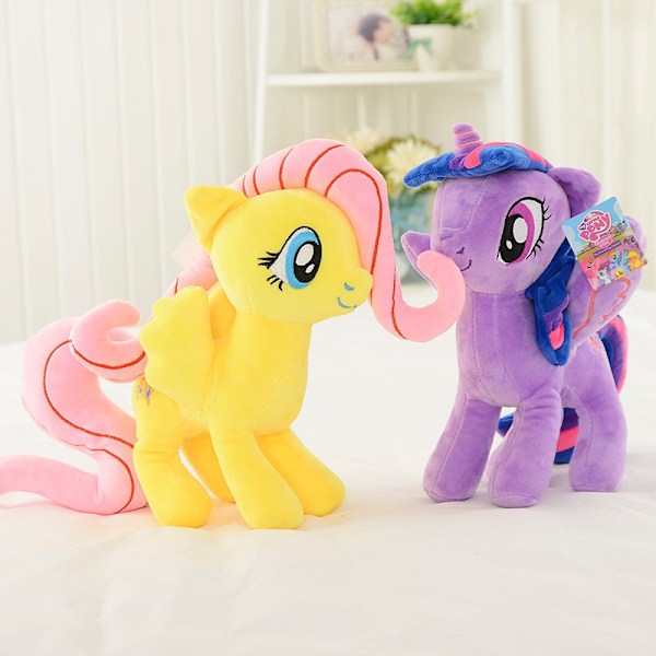 6 st My Little Pony Twilight Sparkle Pinkie Pie Rainbow Dash Pony Leksak Plyschdocka Vänskap Är Magisk Gåva Till Flicka 20cm