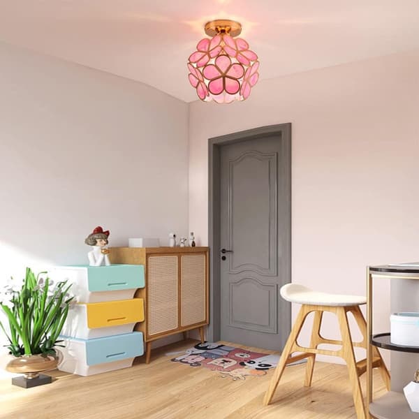 Modern kristall taklampa E27 för sovrum vardagsrum hall rosa 1 st