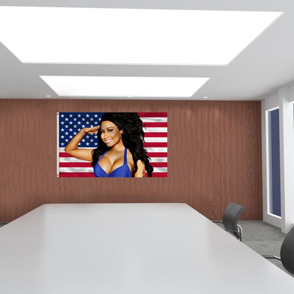 REMAKE 3x5ft Nicki Minaj Rap Sexy USA Flagg