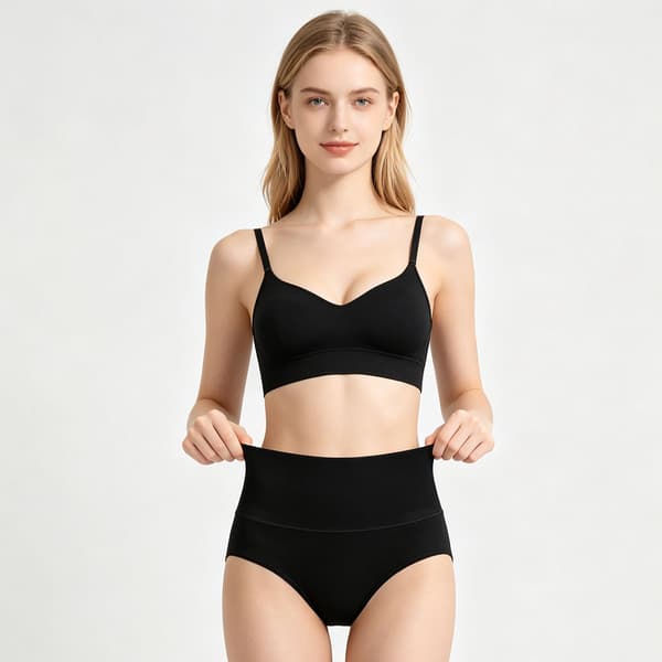 High-waisted briefs (5-pack) Black XXL Black Black L