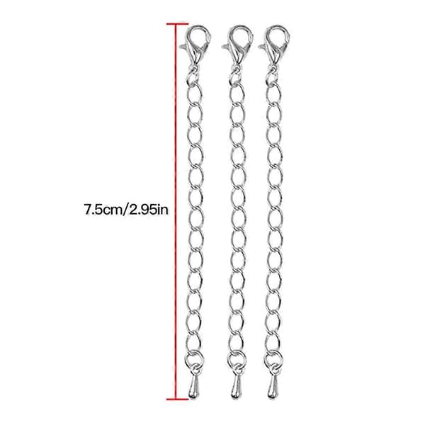 10 st legering förlängd kedja halsband armband förlängare smyckestillbehör