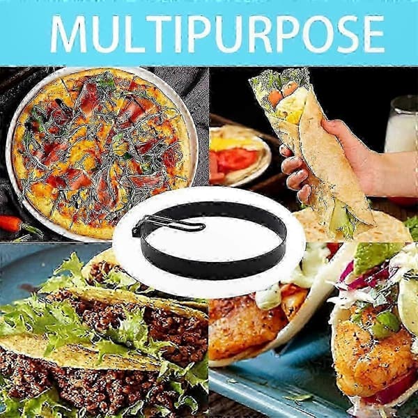 8\" Omeletringe i rustfrit stål til stegeplade, 2-pak non-stick pandekage- og æggeringe til runde omeletter og crepes