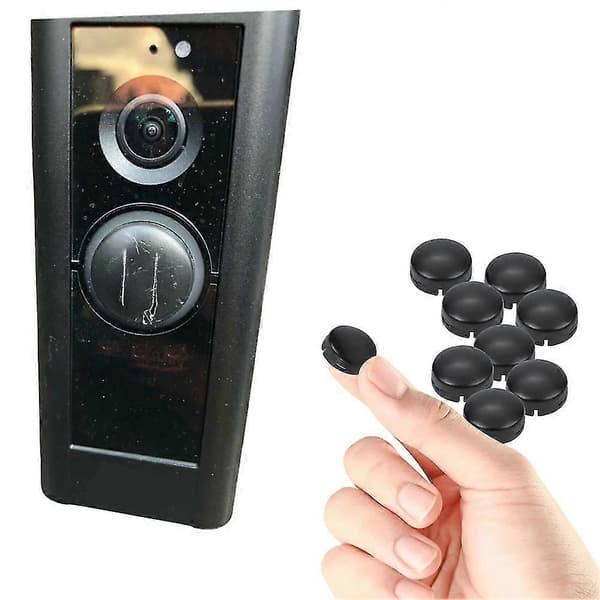 8 st ersättningsknapp för RING Doorbell Pro Fix Your Broken Cracked ButtonCJY Black