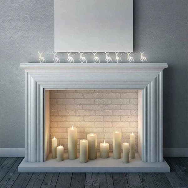 NYHET - Varmvit 1,5 meter 10 lampor batteridriven LED-lykta Julren